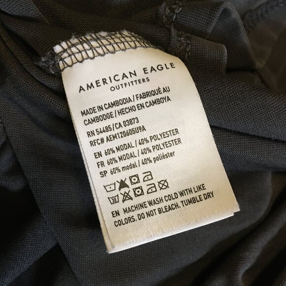 American Eagle Outfitter Graphite Grey Soft Baby Doll Style Tie Up Tank - Picture 9 of 14